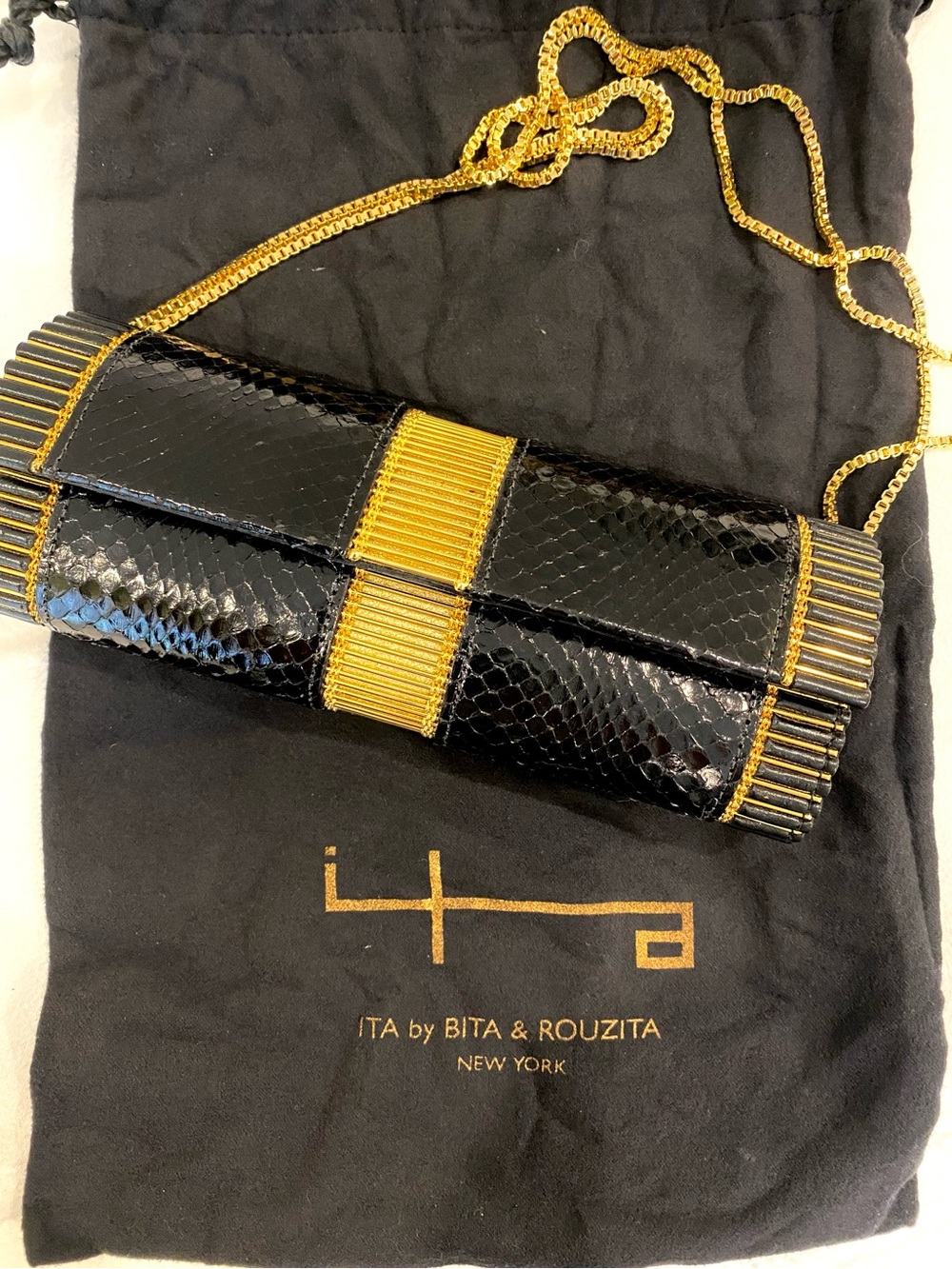 Black and Gold Evening Clutch